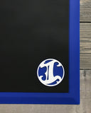 Large Workstation Mat - Blue Border