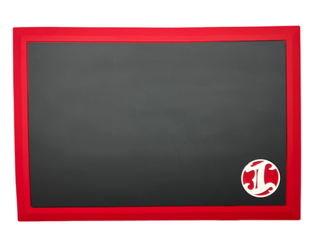 Large Workstation Mat - Red Border