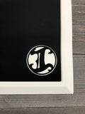 Tapered Workstation Mat - Black/White