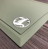 Tapered Workstation Mat - Olive Green / White